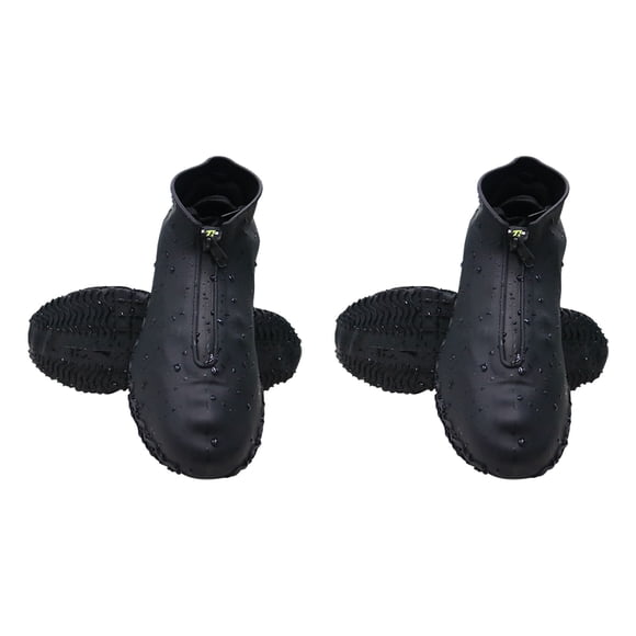 Minnieouse Cubierta impermeable de silicona para zapatos, cubierta impermeable para zapatos, lluvia y suciedad, Simple y elegante Accesorios de calzado Negro