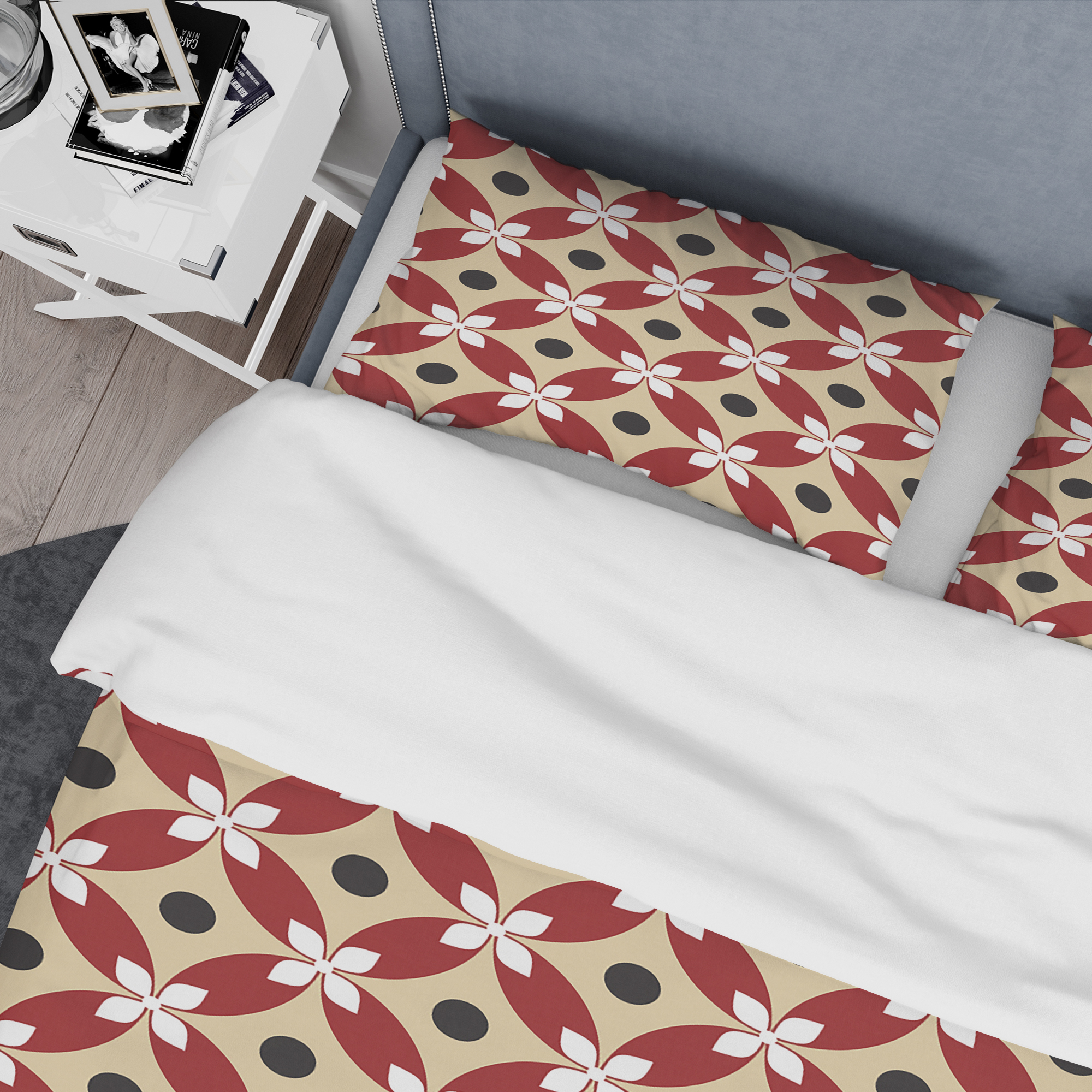 Designart 'Retro Pattern Abstract Design XIII' Mid-Century Modern Duvet Cover Set
