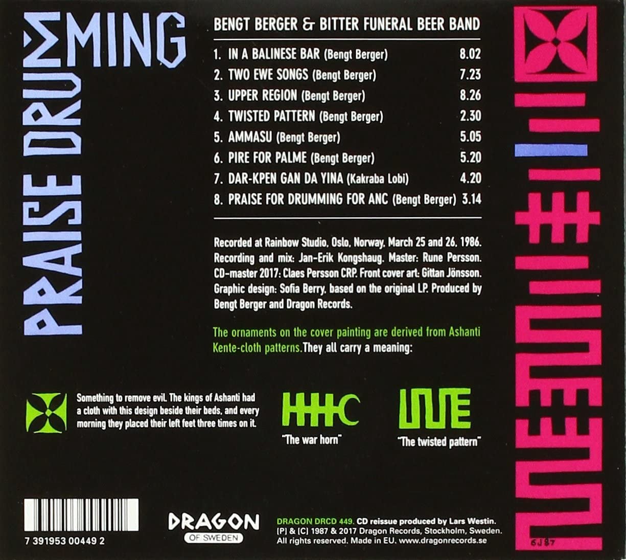 Bengt Bitter Funeral Beer Band Berger - Praise Drumming - Music & Performance - CD