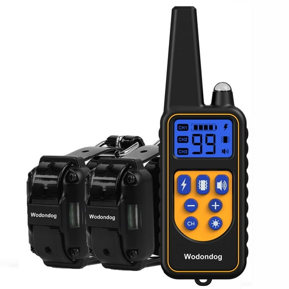 Dog Training Collar with Remote, IPX7 Waterproof e Collar with Beep, Vibration and LED Light Mode, Rechargeable Electric Training Collar for Small Medium Large Dogs