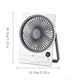 thumbnail image 3 of Thin Mini USB Rechargeable Card Fan USB Rechargeable Mini Desktop Fan With Phone LCD Display6 Speeds Strong Wind Portable Desk Fans For Offic, 3 of 6
