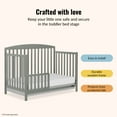 thumbnail image 4 of Dream On Me Convertible Crib Toddler Guard Rail, Sea Grass, 4 of 5