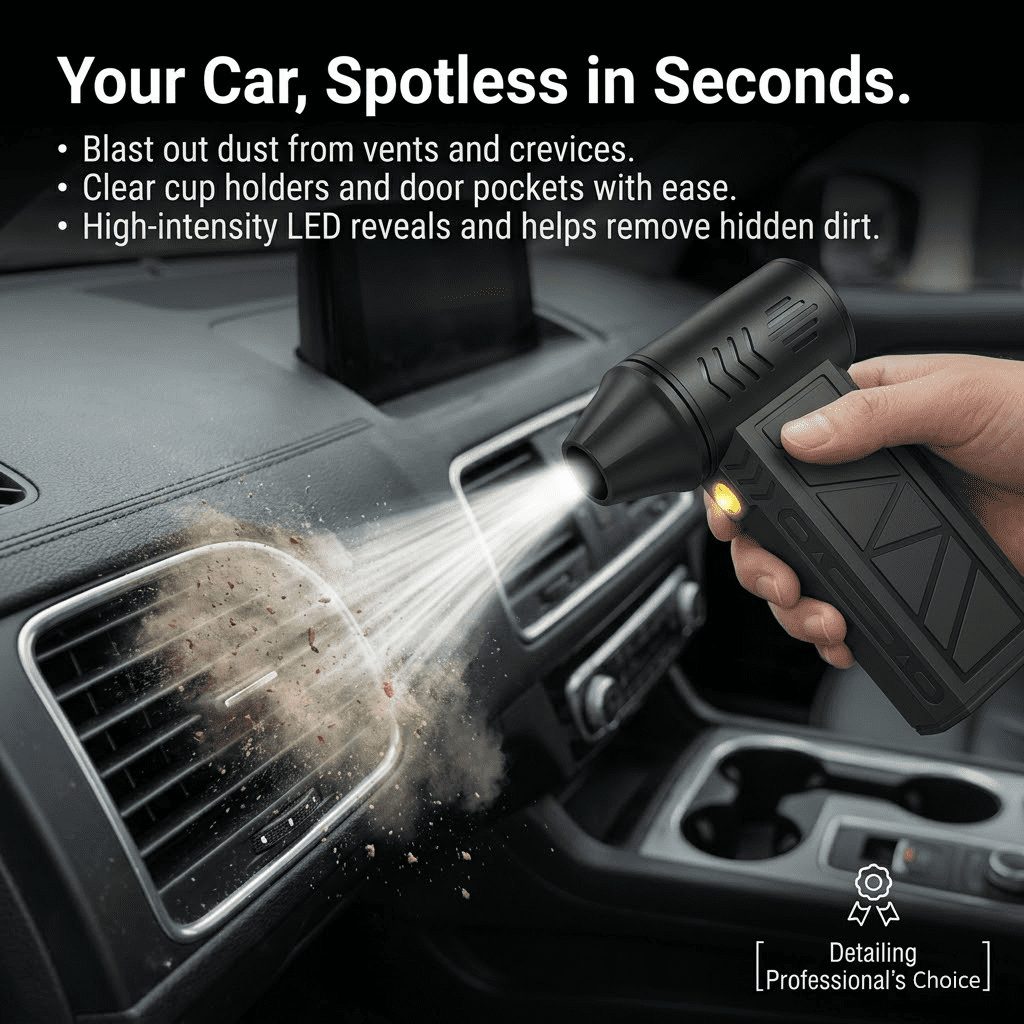 TOPKECH 3-Speed Electric Air Duster, 130,000 Rpm Cordless Compressed Air Duster for PC, Computer Keyboard and Electronics Cleaner, Black