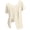 Beige-A1, variant on Womens Plus Size Summer Tops Fashion Solid V Neck Short Sleeve Ruched Tunic Blouse Casual Loose T Shirts for Women