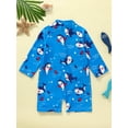 thumbnail image 3 of Bagilaanoe Toddler Baby Boys One-Piece Cartoon Print Long Sleeve Zipper Rashguard Swimwear 3M 6M 12M 24M 3T Kids Stand Collar Bathing Suit, 3 of 8