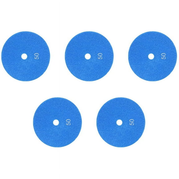 5pcs 5 Inch 125mm Wet Diamond Polishing Pads Marble Grits 50