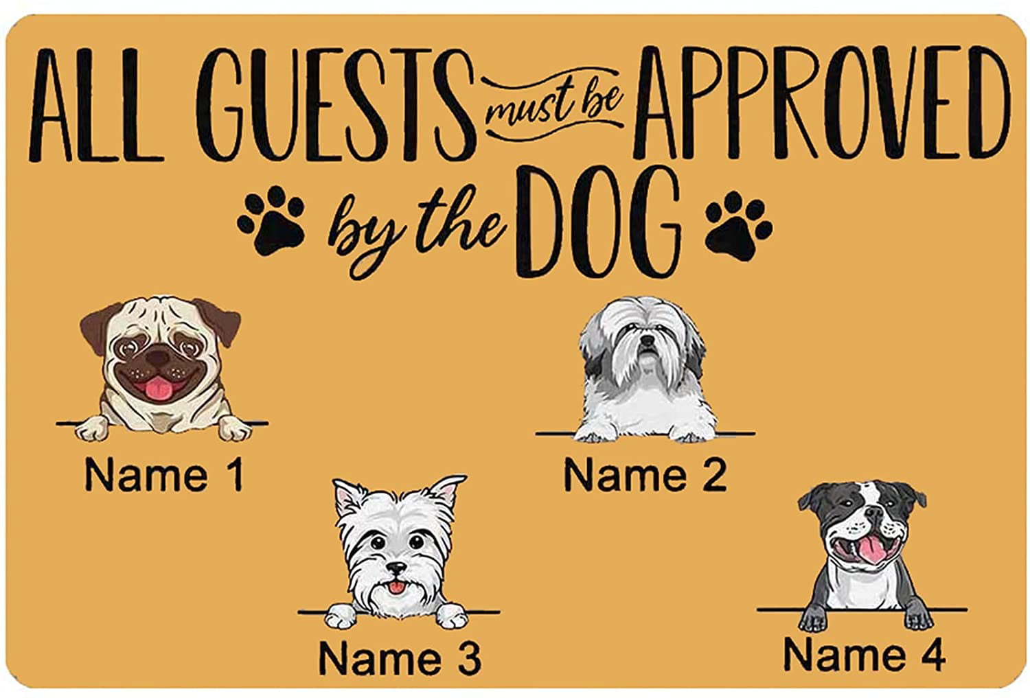 Personalized Welcome Home House Family Dog Decor Plaque Sign Custom USA Made 