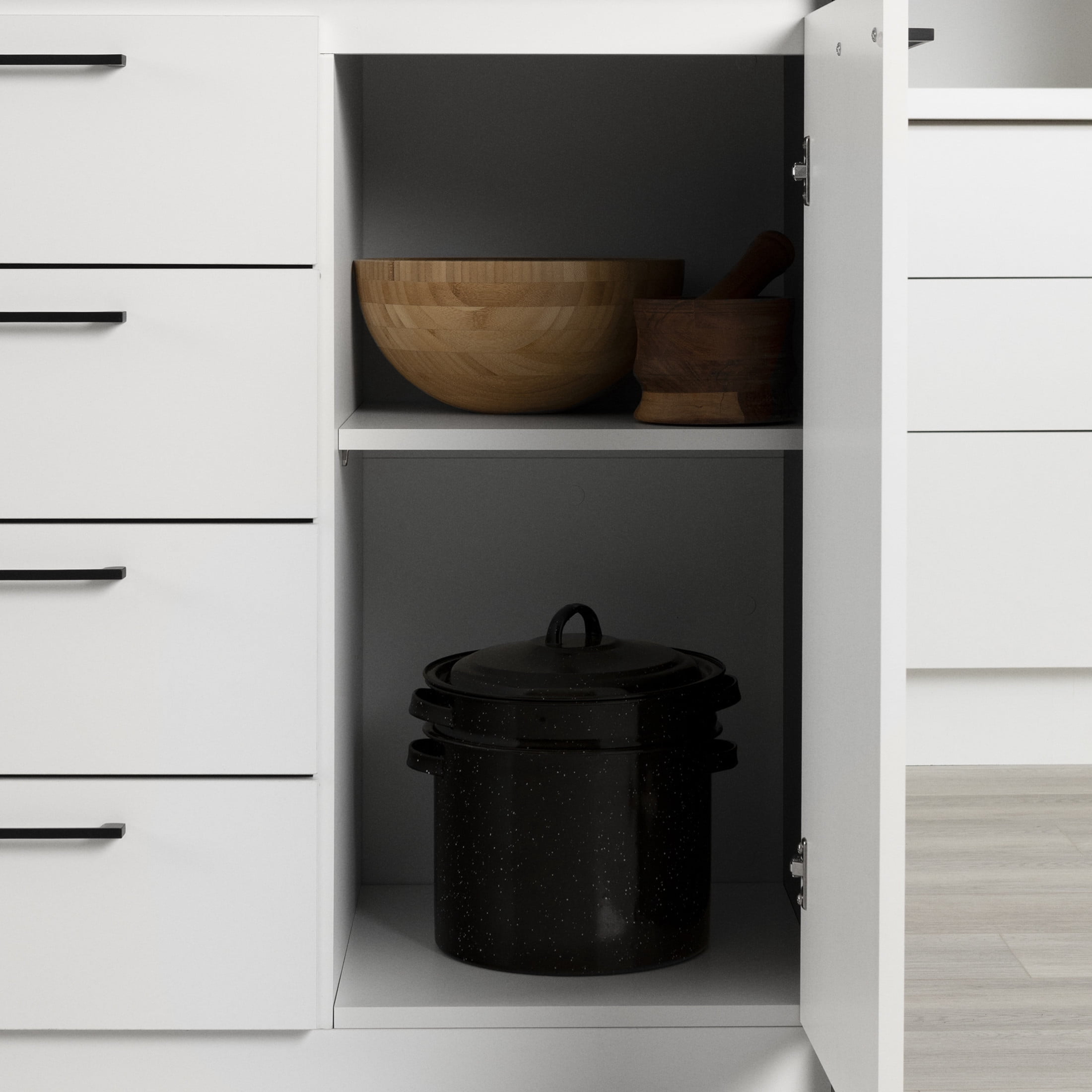 South Shore Myro, Contemporary Kitchen Island, Small Black