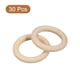 thumbnail image 3 of 30 Paquete de Anillos de Madera Natural de 50mm (2"), Círculos de Madera Sin Terminar de 8mm, 3 of 7