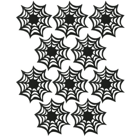 

NUOLUX 10pcs Halloween Spider Web Coasters Placemat Decorative Table Placemats Doilies Halloween Decorarion Supplies