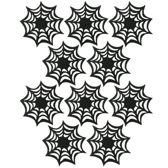 BRIGHTFUFU 10pcs posavasos de telaraña de Halloween mantel individual mesa decorativa manteles individuales tapetes suministros de decoración de Halloween