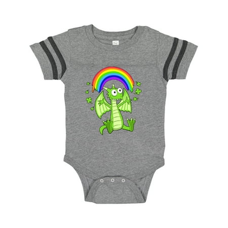 

Inktastic Lucky Dragon with Rainbow St. Patrick s Day Gift Baby Boy or Baby Girl Bodysuit