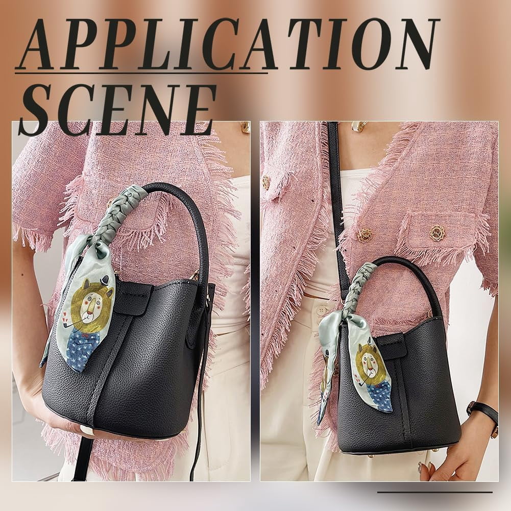 DIY Imitation Leather Bucket Bag Making Kit Crossbody Bag Handicraft Making Set for Women's Handbags Handmade Shoulder Bag Sewing Accessories for Birthday Christmas Holiday Black