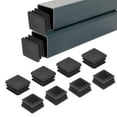 thumbnail image 1 of Uxcell 50-Pack Tapas de extremo de tubería cuadrada, 1.1Pulgadas/28mm Tapones de plástico para tubo cuadrado/tijas de silla [Negro], 1 of 1