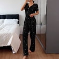 thumbnail image 2 of WRKEKC Modal Pajama Set for Women Breathable Modal Top with High Waist Shorts Summer Set Loungewear Pajamas Sleep Set, 2 of 8