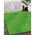 thumbnail image 3 of Ahgly Company Machine Washable Indoor Square Transitional Dark Lime Green Area Rugs, 4' Square, 3 of 7