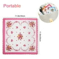 thumbnail image 6 of 12pcs Classic Floral Print Handkerchiefs, TSV 11.8'' x11.8'' Soft Cotton Hankies for Women, Vintage Pocket Square, 6 of 7