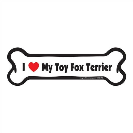 

I Love My Toy Fox Terrier Bone Magnet