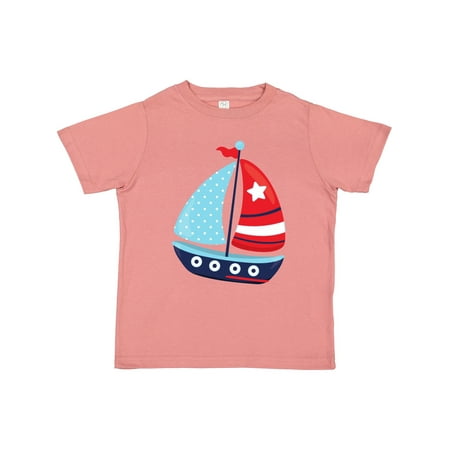 

Inktastic Sailing Boat Sailor Sailing Sails Boat Ship Gift Toddler Boy Girl T-Shirt