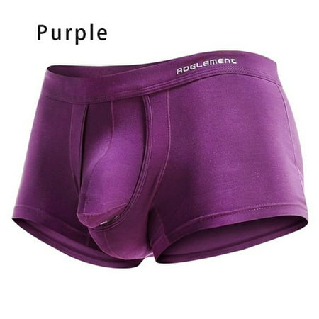 

Panties Clearance Men’S Breathe Underwear Bullet Separation Scrotum Physiological Underpants Purple L