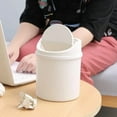 thumbnail image 3 of Mini Desktop Bin Small Trash Can Tube with Cover Bedroom Trash Can Garbage Can Clean Workspace Storage Box Home Desk, 3 of 10