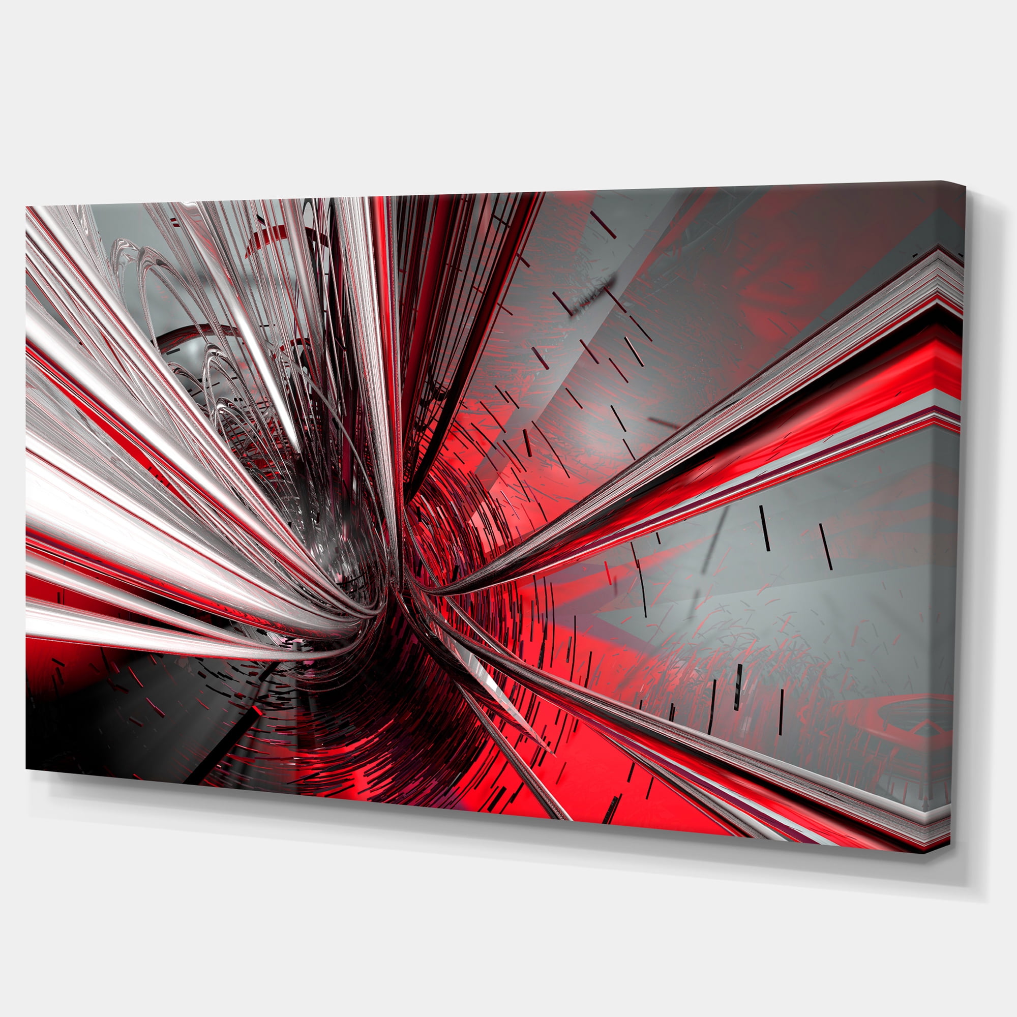 Designart 'Fractal 3D Deep into Middle ' Abstract Canvas Art Print