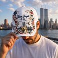 thumbnail image 5 of JULMCOMO 9.11 Memorial Baseball Cap Never Forget Floral Firefighter Print Adjustable Graphic Hat Patriotic American Flag Hat for Unisex White, 5 of 6