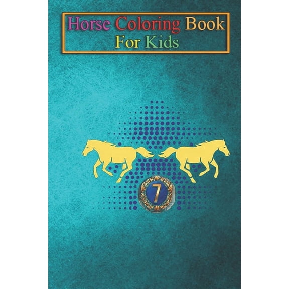 Horse Coloring Book For Kids : Golden horse Animal Coloring Book - For Kids Aged 3-8 (Fun Activities Books) (Paperback)