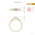 thumbnail image 4 of ANGARA Natural Diamond Ring with Milgrain in 14K Yellow Gold for Women (Size-4.6mm| Color-I-J| Clarity-I1-I2) | April Birthstone, Anniversary, Jewelry Gift for Women | Natural Diamond Ring, 4 of 8