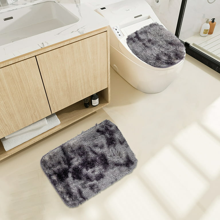 Large Bathroom Rug Sets 3Piece Microfiber Non Slip Rug Carpet for Bathroom  Floor
