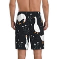 thumbnail image 3 of Naloa Fashionable Goose Men's Short Pajama Pants, Lounge Comfort Shorts with Elasticized Waistband and Side Pockets - XX-Large, 3 of 9
