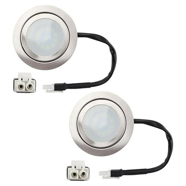 Luces para Campana Extractora de 12 V CC y 2 W con Enchufe el Macho, Paquete de 2 X Luces LED Empotradas para Estufa de Armario, Bombilla para Cocina