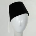 thumbnail image 2 of Black Wool Fez with White Tassel - S  - Black, 2 of 4