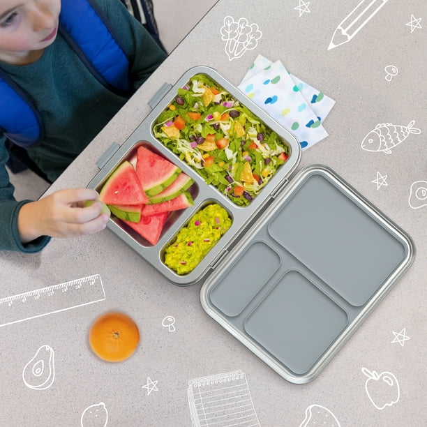 Bentgo Kids Stainless Steel LeakResistant Lunch Box BentoStyle, 3