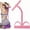 Pink, variant on 21 Fitness Resistance Bands, 4 Tube Pedal Ankle Puller for Home Workouts, Multi-Functional Sit-Up & Waist Twisting Fitness Tool, Resistance Bands with Handles for Arm & Leg Training