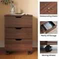 thumbnail image 2 of STARY Mobile File Cabinet for Home Office, 3-Drawer Wooden File Cabinet, Perfect for Under Desk Storage, Brown, Non-Assembled, 2 of 9