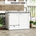 thumbnail image 4 of Outdoor Resin Storage Cabinet, 34/65 Cu Ft Outdoor Storage Box Waterproof, Outdoor Storage Cabinet for Patio Tools, Sofa Cushion, Lawn Mower and Garbage Cans, 4 of 8