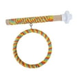 thumbnail image 4 of Runquan Parrot Swing Stand Cage Chewing Toy for Blue Crowned Conures Budgie Lovebird Yellow Orange, 4 of 8