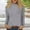 Gray, variant on TRUBKH Long Sleeve Shirts for Women Turtleneck Tops for Women Going Out Tops for Women Ribbed Tops for Women Shirts Round Neck Long Sleeve Fall Tops Blouses Clothes Button Down Shirt Women Black L