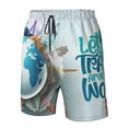 thumbnail image 6 of Uemuo Let's go Travel Around the World Pattern Men's Swim Trunks Hawaiian Beach Bathing Suit Swimsuits Beach Quick-Dry Shorts with Pockets-XX-Large, 6 of 9