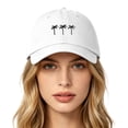thumbnail image 2 of Women's Sun Baseball Casual Coconut Tree Printed Spring Summer Outdoor Baseball Cap baseball hat White One Size, 2 of 3