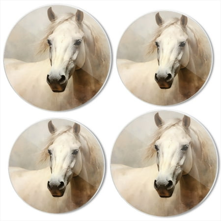 

Bahomeck Electric Stove Burner Covers Set Of 4 Majestic White Horse With Flowing Mane Metal Gas Stove Burner Covers Protecting Gas Stoves 8 Inch And 10 Inch