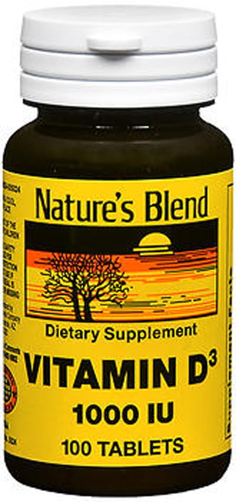 Nature's Blend Vitamin D3 1000 IU Tablets, 100 Count