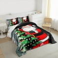 thumbnail image 3 of jejeloiu Cute Father Christmas Queen Comforter Set,Green Christmas Tree Bedding Sets,Happy New Year Bedding Comforter Set For Child,Super Cozy Room Decor Reversible,3pcs, 3 of 8