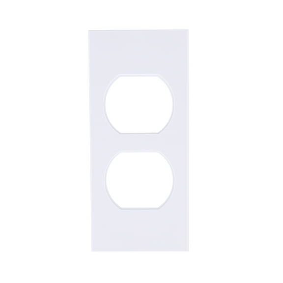 Hubbell HBLST302WA White Duplex Snap-In Plate Cover for Recessed Wall Floor Box