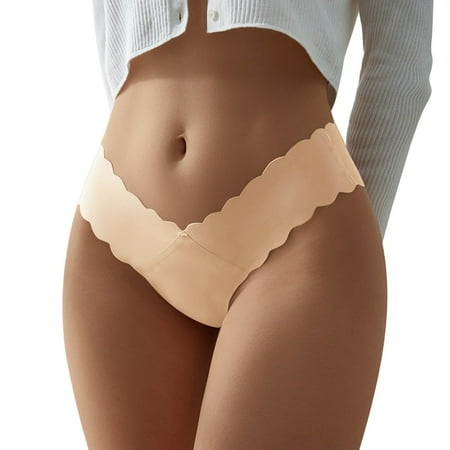 YHGFVOKJ Womens Underwear Custom High Waist V-waisted Tangas No Show Bikini Custom Thongs Panties Cotton Brief Womens Thongs Underwear D S