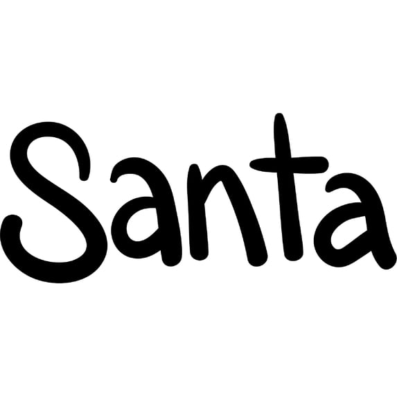 Santa Christmas Holidays Good Presents Wall Decals for Walls Peel and Stick wall art murals Black Medium 18 Inch