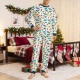 thumbnail image 2 of Fgnfyis Family Christmas Pajamas Dinosaur Print Long Sleeve Soft Cozy 2 Piece Pajamas Set Tops Pants Sleepwear, 2 of 8
