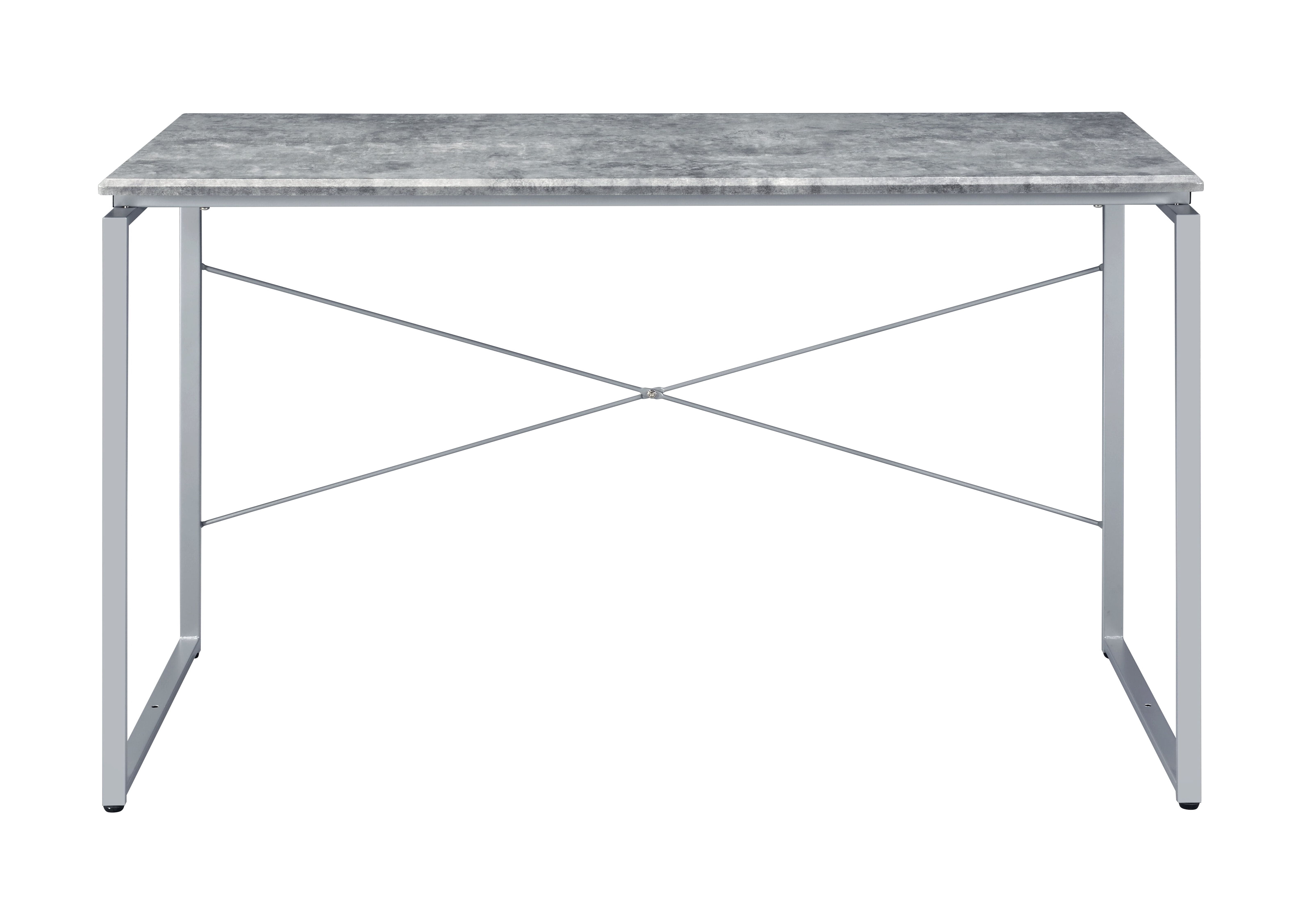 Jurgen Faux Concrete & Silver Finish Writing Desk