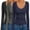 Black/Darkgrey/Navy Blue, variant on 3 Pack Long Sleeve Shirts for Women Deep V Neck Basic Thermal Tops Base Layer Undershirts